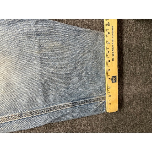 Rustler Jeans Mens 32x32 Blue Fits 32x27 Carpenter Denim Workwear Distressed - Picture 10 of 16